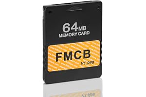 GuileKeys Free McBoot PS2 Memory Card, 64MB FMCB Memory Card for PS2 Fat Console, Runs Games in USB Hard Drive or Hard Disk, Video Game Adapter with No Lag, Plug & Play (v1.966)