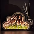 Yevheniy 20 Flowers DIY Tulip Mirror Night Light, LED Handmade Tulip Ocean Cloud Lights, 2 in 1 Mirror & Table Lamp Decoration Ornaments, Bedside Lamp for Couple, Friends, Children (Pink)