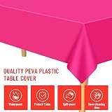 PLULON 15Pcs Multicolor Tablecloth 54 x 108 Inches Plastic PEVA view 3