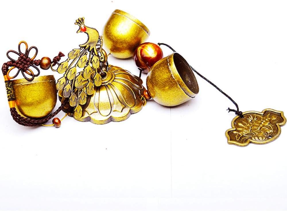 Wind Chimes Peacock Copper Wind Chime Hanging Pure Copper Bell feng Shui Lucky Gift Home Decoration car Ornaments