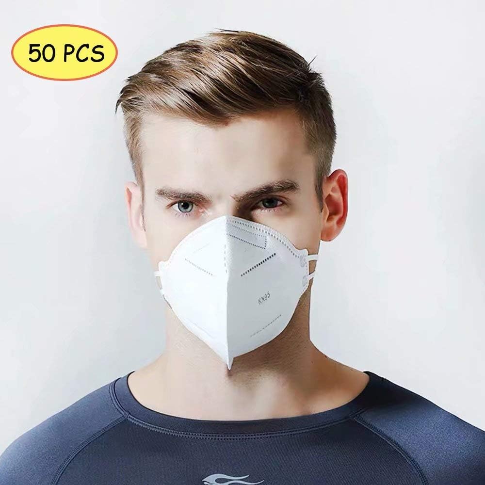 N95 Dust Face Mask,Respirator for Pollution Protection Woodworking,Running,Cycling Protection and Personal Health,Individually Hygienically Sealed Masks KN95 Safety Mask(50 Pcs)