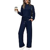 Sampeel Two Piece Sets for Women Mock Neck Matching Sets Loungewear Fall Clothes Travel Outfits Fashion 2025 XS-2XL
