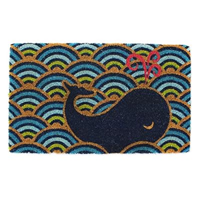 DII Animal Collection Natural Coir Doormat, 17x29, Whale 61 OsjH%2B8AL