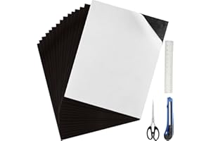 GcFoir Magnetic Sheets with Adhesive Backing 8 x 10 Inch, 30 Packs Flexible Magnetic Adhesive Sheets, Magnetic Contact Paper, Adhesive Magnetic Sheets for Dies Storage, Photos, School, Home, Office