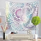 Alicemall Bohemian Tapestry Psychedelic Tapestry Beautiful Floral Paisley Wall Hanging Boho Tapestries Beach Throw Trippy Tapestries Dorm Room Wall Hanging Bedspread, 60 x 80 inches (Trippy Print)