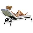 Boca Terry Lounge Chair Towel Cover, 100% Cotton Chaise Lounge Towels for Pool or Beach Chair - Fitted Top