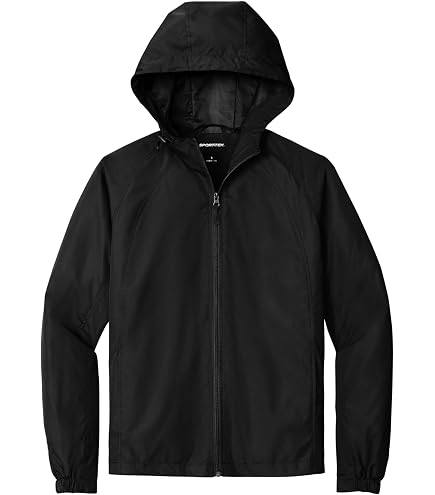 SPORT-TEK Unisex Full Zip Wind Jacket | Lightweight Zip Up