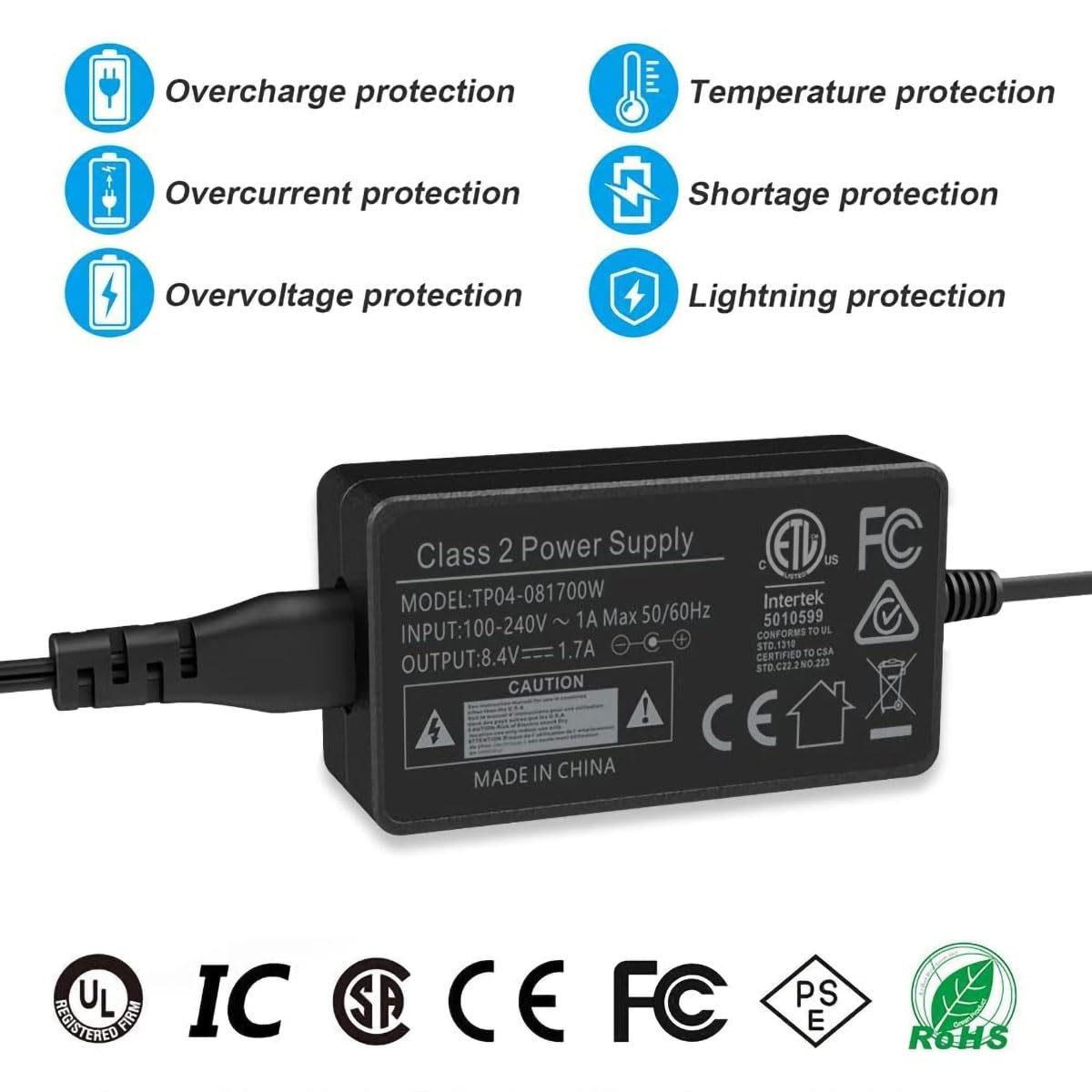 UORLEN AC-L100 AC Power Adapter Charger for Sony Handycam Hi8 CCD-TRV338 TRV328 TRV318 TRV308 TRV228 TRV138 TRV128 TRV118 TRV108 DCR-VX2100 TRV830 TRV820 TRV510 DCR-DVD100 DVD200 DVD300