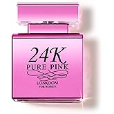 Lonkoom 24K Pure Pink Perfume for Women, Sweet Floral Fruity Perfumes Eau de Parfum Spray Long-Lasting Fragrance, 3.4 Fl Oz/100ml