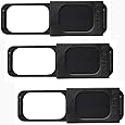 C-Slide 1.0 Sliding Webcam Cover Family Pack, Black, Durable Plastic, No Scratch Design, Fits Computers, Laptops, Macs, Chromebooks, Video Game Consoles, & More 1.5" x 0.5", 1mm Thick (Pack of 3)