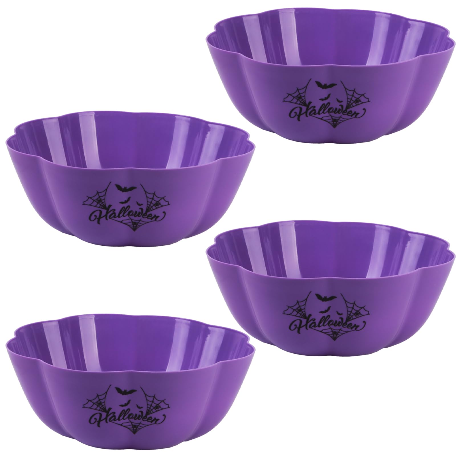 Photo 1 of ***MISSING ITEMS***
JYXCJL 4 Pcs Large halloween candy bowl Trick or Treat Candy Bowl 11.6x4.3 Inch Reusable Plastic Pumpkin Bowl for Halloween Party Decor Supplies (Purple)