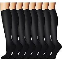 Medias Compresion Hombre Calcetines De Compresión (7 Pares) 20-30 MmHg - Ideales Para Deporte, Trabajo O Viajes - Unisex Calcetines Compresion Running