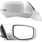 Dasbecan Passenger Side Mirror Compatible with Honda Accord 2013-2015 12pin | Camera Power Glass Heated with Turn Signal Light Right Door Rear View Replaces# 76200T2GA61ZH, HO1321275 White