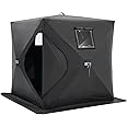 VEVOR Pop-Up Ice Fishing Tent – Portable Hub-Style Shelter with Insulated & Non-Insulated Options, Multiple Sizes for 1 to 8 