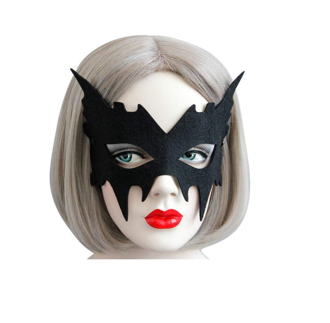 SOUTHSKY Batgirl Batboy Costume Mask Black Eye Mask Half Face Mask For Halloween Costume Cosplay Party
