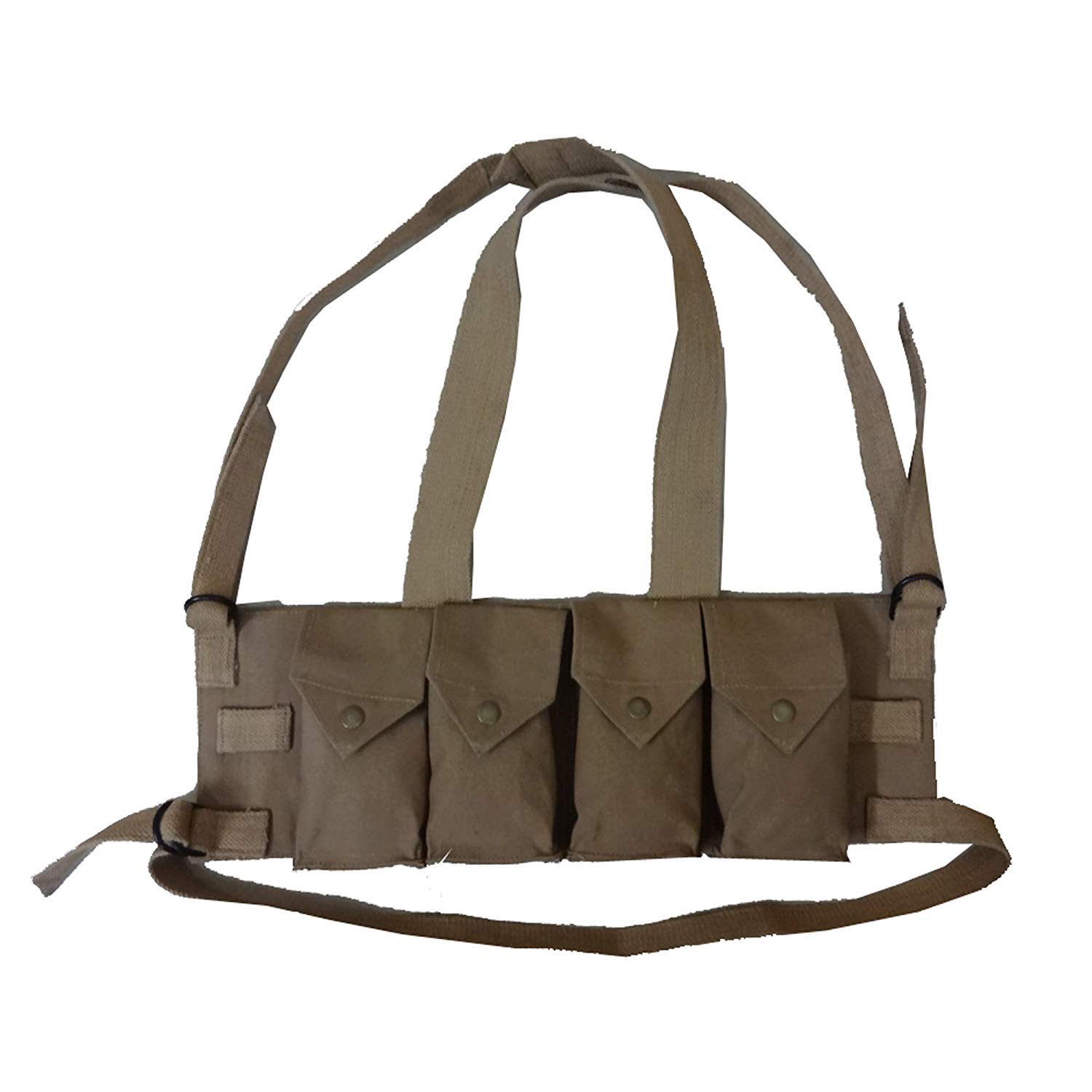 Stellis Inc Rhodesian Bush War 20rd .308/7.62x51mm Magazine Tactical Canvas 4 Mag Pouch Chest Rig