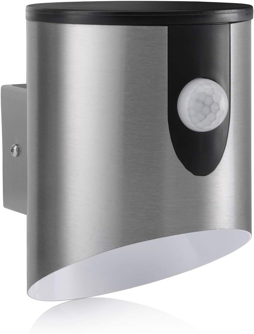 Auraglow Stainless Steel Outdoor Battery Powered Wireless LED PIR Motion Sensor Security Wall Light IP44 - Image 5