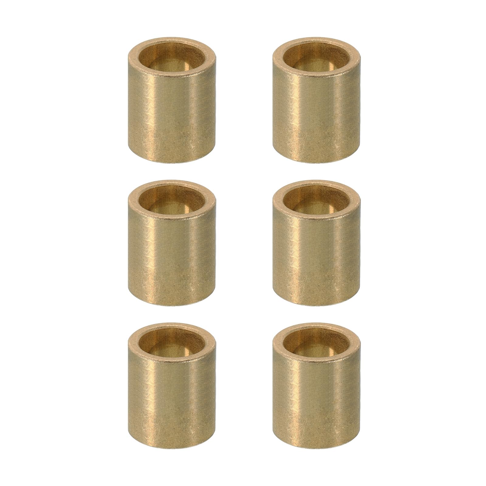 PATIKIL M12 Brass Spacers, 6 Pcs Metal Spacer Brass 12mm ID x 16mm OD x 20mm L Brass Spacers Screw Standoff for 1/2 Inch or M12 Screw