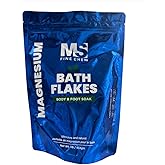 Pure Magnesium Flakes, 1lb| Great for Foot & Body Bath Soaks | Natural Magnesium Chloride Minerals | Better Absorption Over Epsom Salt | Relaxation & Skin Hydration Support