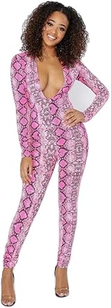 pink snakeskin jumpsuit