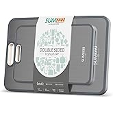 Titanium Cutting Board Double Sided Food Grade, Pure Titanium/PP for Kitchen, Cutting Board Easy to Clean[15.5”*10.5”+12”*8.5”]