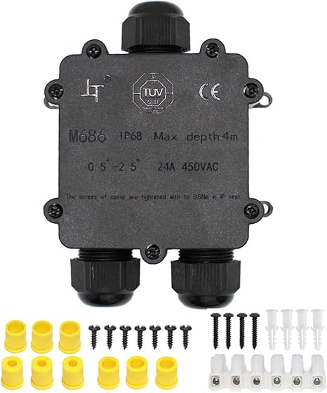 Abzweigdose Verbindungsdose Huyu 3 Wege Junction Box Ip68 Wasserdichte Verteilerdose Kabelverbinder Aussen Elektrischer Aussenverteilerdose Erdkabel Klemmdose Kabeldurchmesser O 4mm 14mm 3 Wege Amazon De Beleuchtung