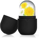 Ice Roller for Face and Eye, Ice Face Roller, Ice Roller Skin Care Tools Gifts for Women , Preppy Cute Silicone Ice Mold Stuff for Beauty(Black)