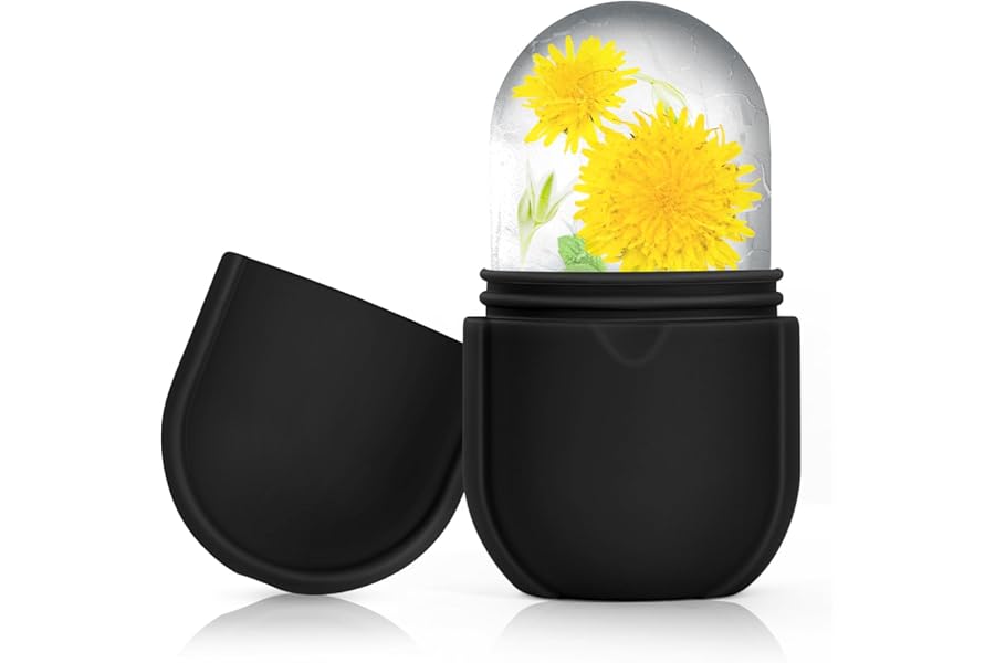 Ice Roller for Face and Eye, Ice Face Roller, Ice Roller Skin Care Tools Gifts for Women , Silicone Ice Mold for Beauty(Black)