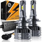 Auxbeam H7 Fog Lights F22 Series 110W 24000LM H7 Powersports Lights | 700% brightness, built in fan and dual copper tubes, far and wide view, full penetrating beam, offroad lights, 6500k white