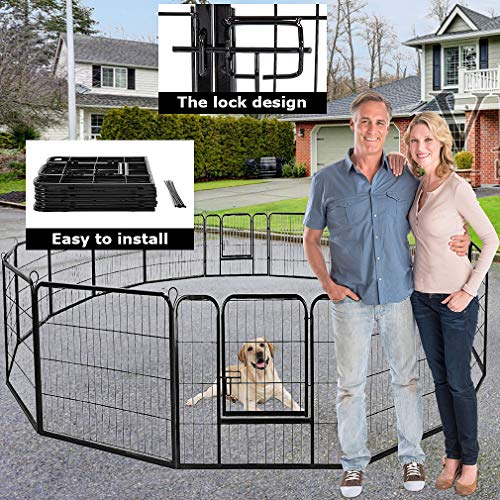 BestPet Dog Pen Extra Large Indoor Outdoor Dog Fence Playpen Heavy Duty