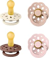 Bibs Boheme Soother 4-Pack Size 2 Natural Rubber Blush Mix BPA Free