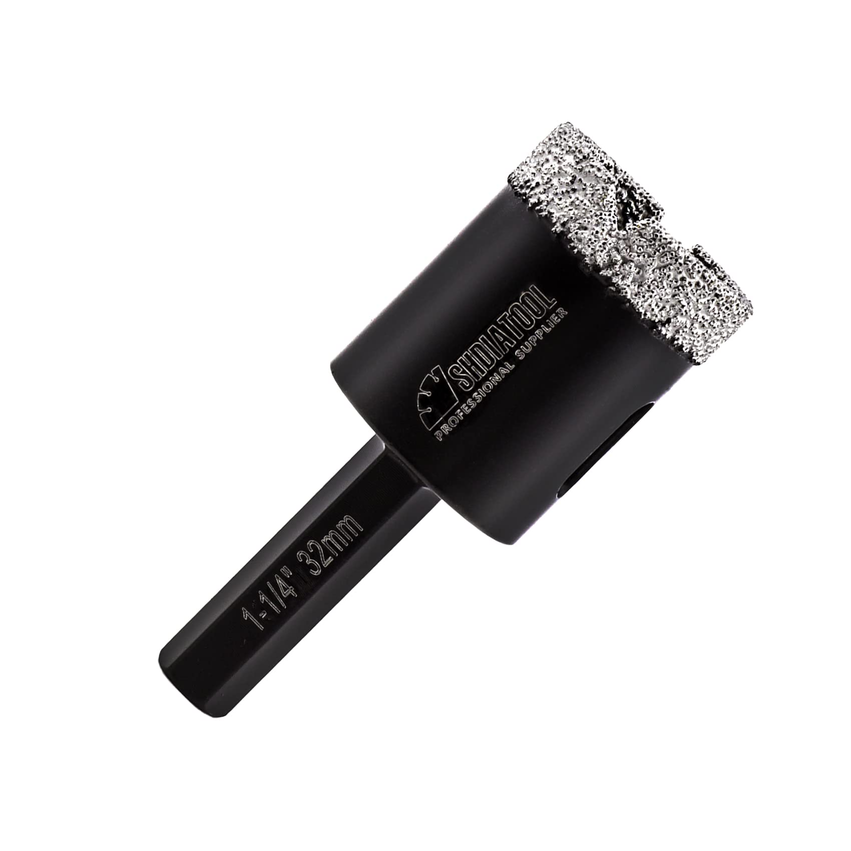 SHDIATOOL Diamond Tile Drill Bits 32mm Diamond Hole Saw for Porcelain Tile Ceramic Stone Granite Marble,Hex Shank Drilling