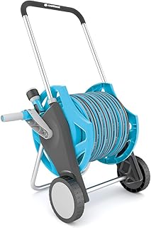 Cellfast Satz DISCOVER Schlauchwagen, Gartenschlauch 30m, 1/2", Anschlussgarnitur und einfache Multifunktionsbrause mit zwei Schnellverbindungsstücke, 55-630