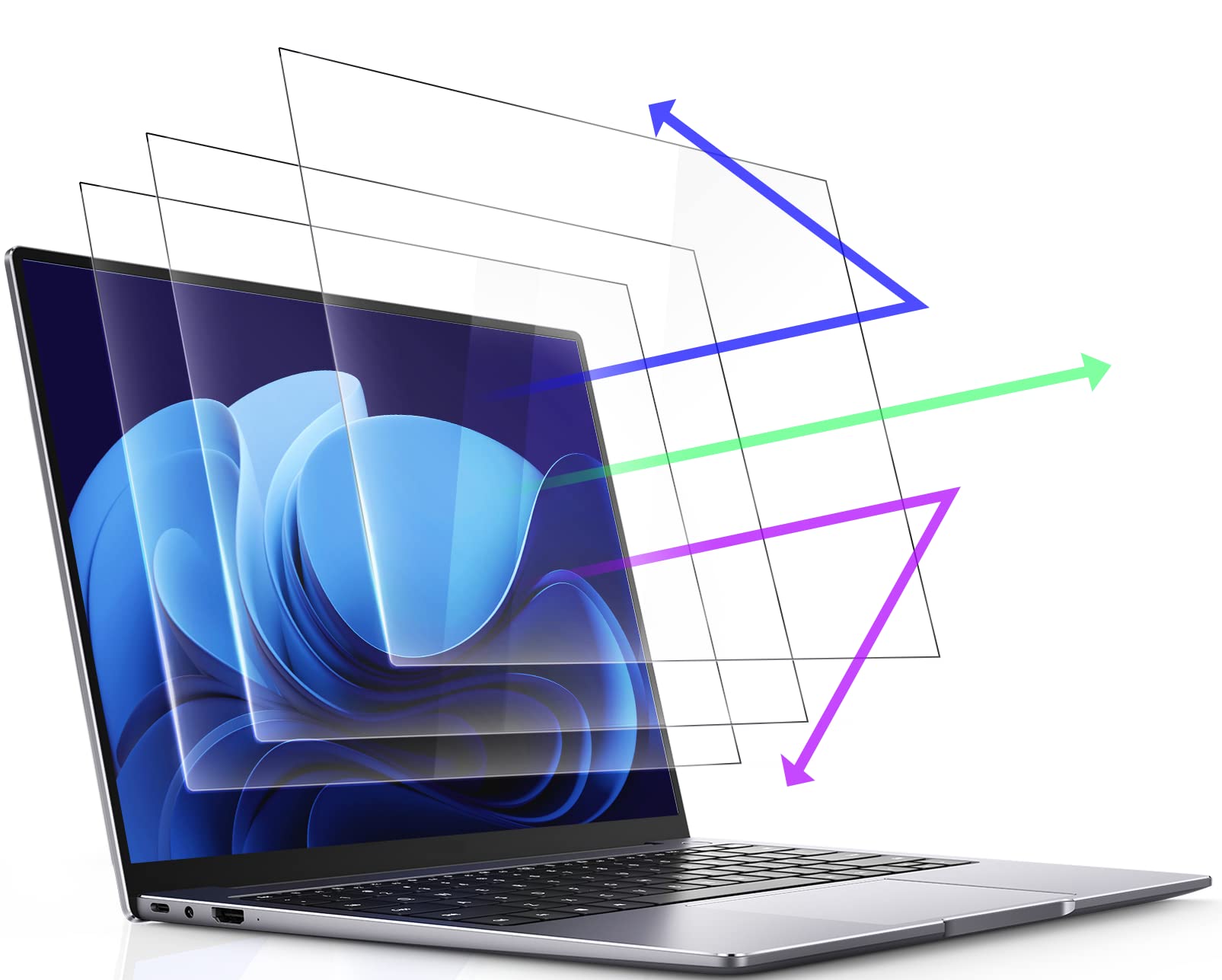 Peslv 3 Pcs 15.6 Inch Laptop Anti Blue Light Screen
