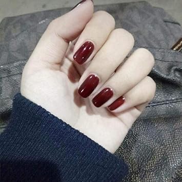 DQPCC Falsche Nägel 24Pcs / Set Einfaches Design Reine Farbe