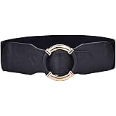 Beltox Women Elastic Belt Dress Stretchy Wide Waist Vintage Thick Cinch PU Leather