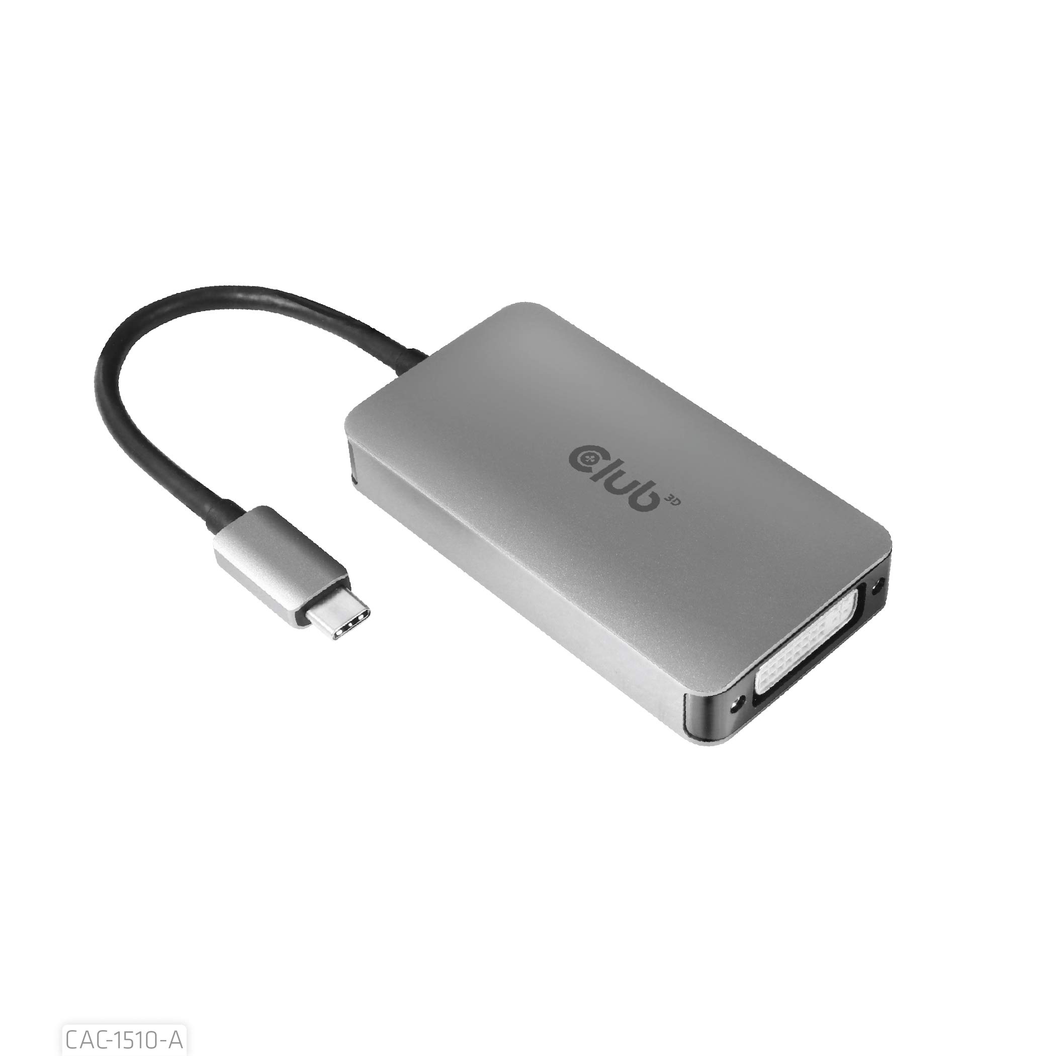 Club 3D 3D Gen1 Type-C to Dual Link DVI-D HDCP Off Version Active Adapter S/B for Apple Cinema Displays, CAC-1510-A