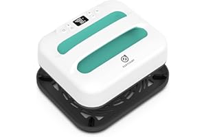 EASYCOUNT E Heat Press Machine 12" x 10" Portable & Easy Heat Press for T-Shirts, Pillows, Tote Bags & More (White-Green)