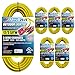 US Wire 25-FT 12/3 SJTW Heavy Duty Extension Cord (Yellow/Lighted Plug, 6-Pk)
