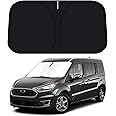 D-Lumina Windshield Sun Shade for 2015-2025 Fo-rd Transit Wagon XL Wagon XLT ＆ Van XL Accessories, Front Window Sunshade Sun Visor Protector Block UV Rays Heat, Foldable 2 Layers 210T Material
