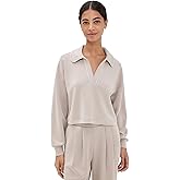 Sweaty Betty Sand Wash Crop Henley Sweatshirt