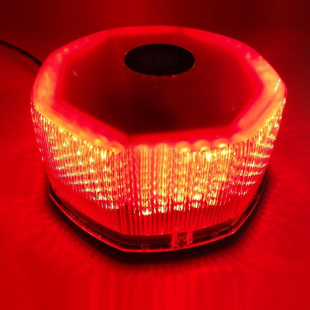 240 LED Emergency Warning Strobe Lights Bar for Truck Vehicle Roof Top Beacon Hazard with 7 Flashing Modes-Red