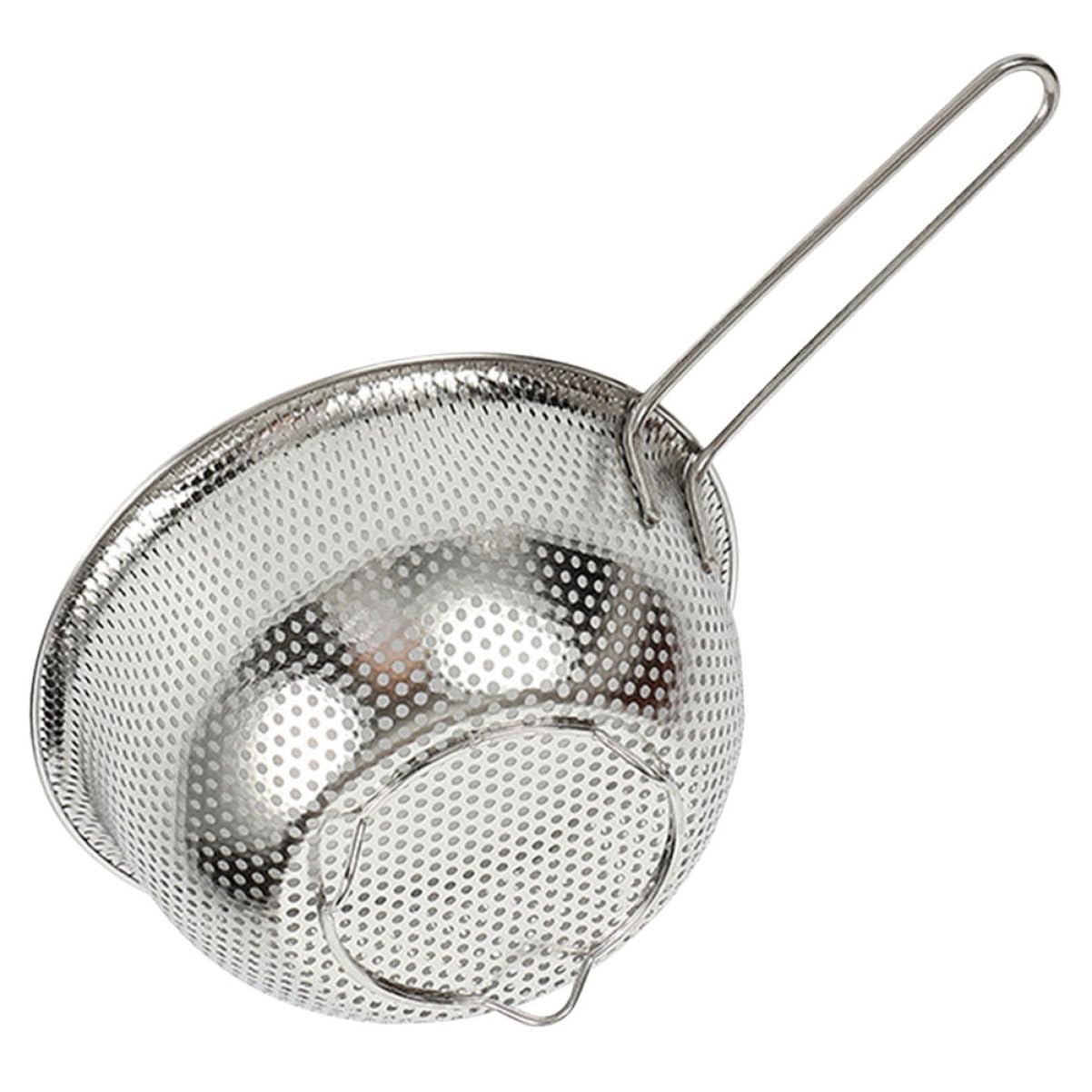 VINTORKY Stainless Steel Strainer Basket Mesh Drainer for Fruits Vegetables Kitchen Use for Home and Outdoor Cooking