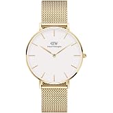 Daniel Wellington Petite Evergold Women’s Watch – Japanese Quartz Movement, Stainless Steel Mesh Strap, Water Resistant, Gold
