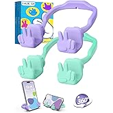 Cell Phone Stand Stocking Stuffers for Teens Girls Boys Kids Gifts: Upgrade Adjustable Peace Sign Thumbs Lazy Cell Phone Hold