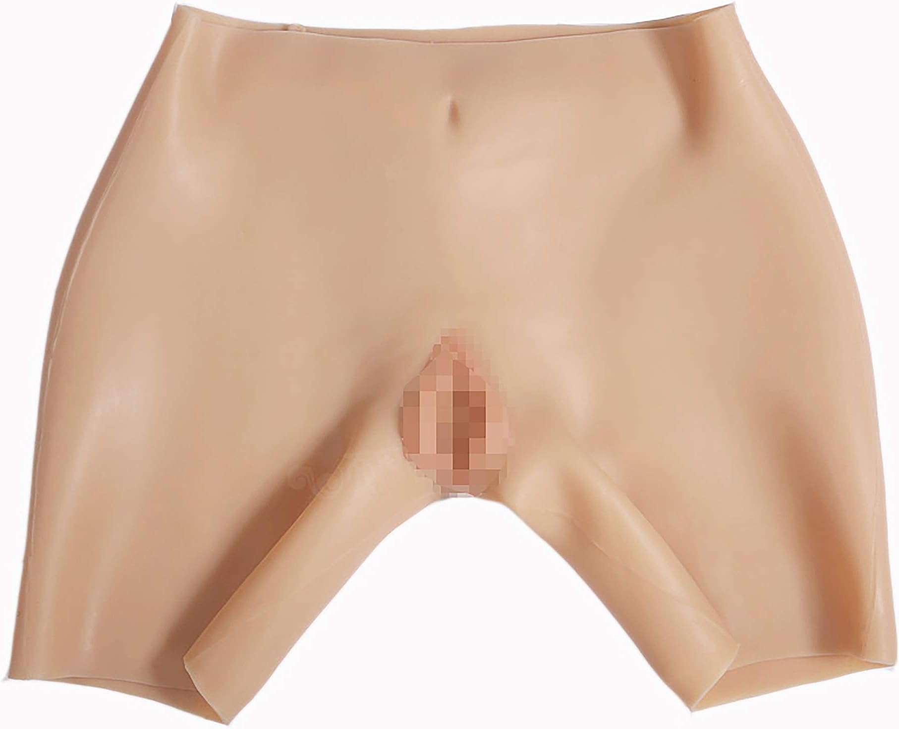 Manicross Silicone Panty Crossdresser Panties for Men Hiding Gaff Boxer Shorts 36cm Length (Upgrade(M)) White
