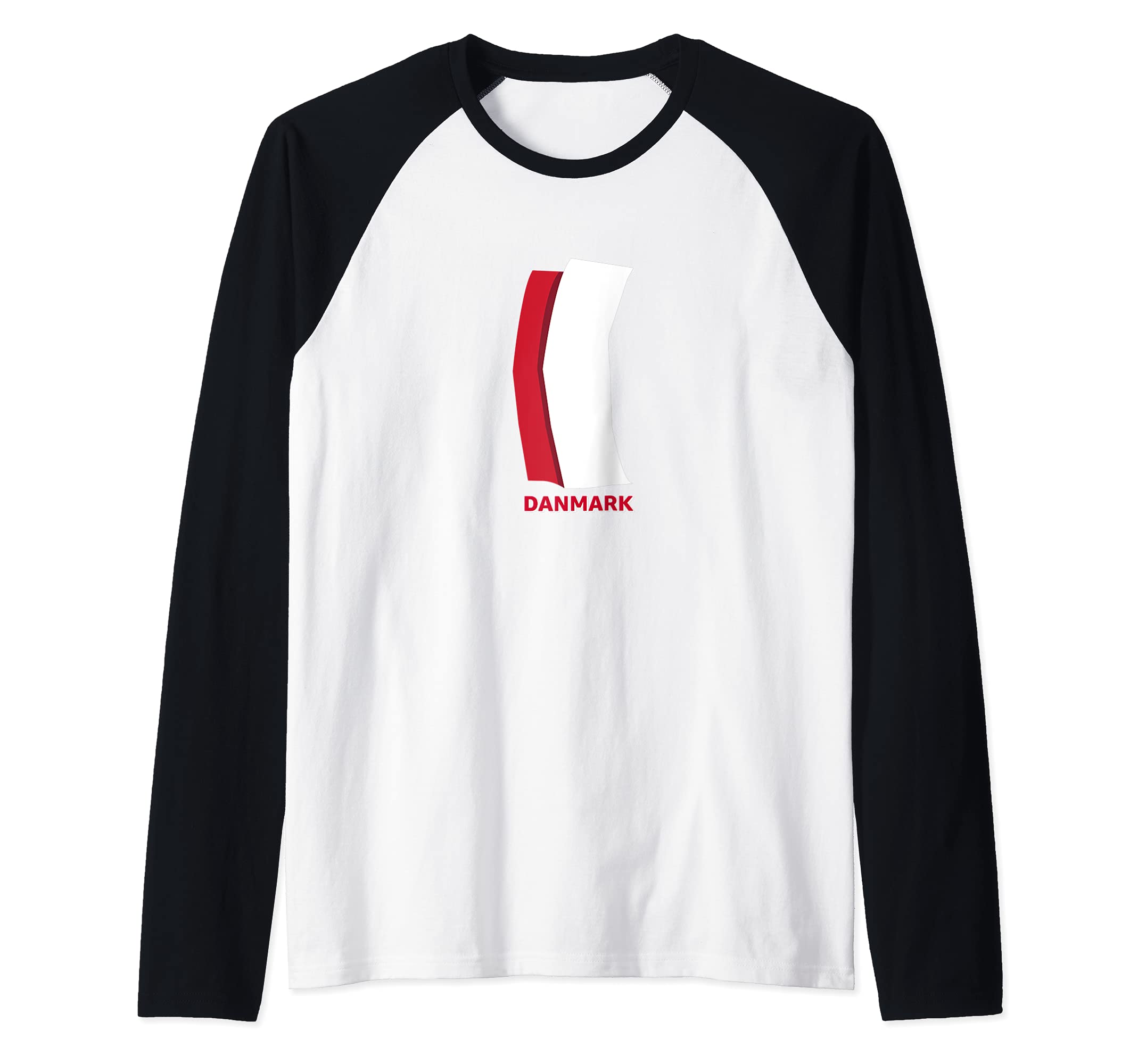 Flag Denmark Raglan Baseball Tee