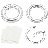 PATIKIL 9.8/13.6/19.3mm 925 Sterling Silver Spring Gate Rings, 3Pcs Round Spring Clasps Necklace Enhancer Shortener Closures Connector for Jewelry Making Necklaces DIY, Silver Tone