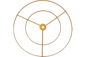 LUXSHINY Iron Wire Lamp Shade Holder Frame Ring - DIY Accessories for E27 Ceiling Lamps - 25x25cm