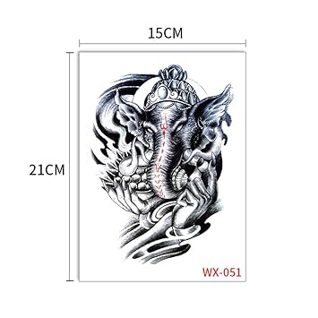 5pcs Bras Mécanique Bras Tatouage Fleur Bras Dentelle Aigle